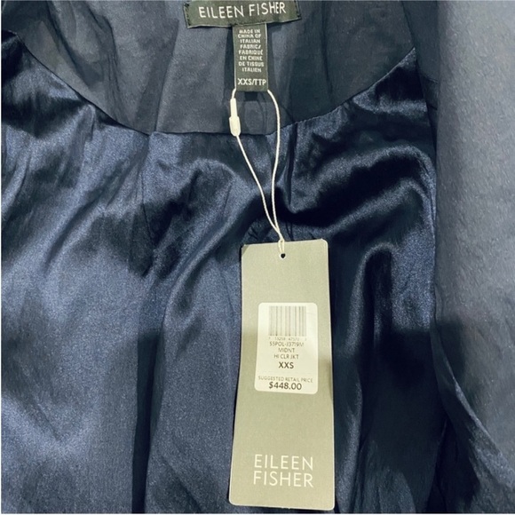 Eileen Fisher high collar flare hem jacket NWT - Picture 9 of 13